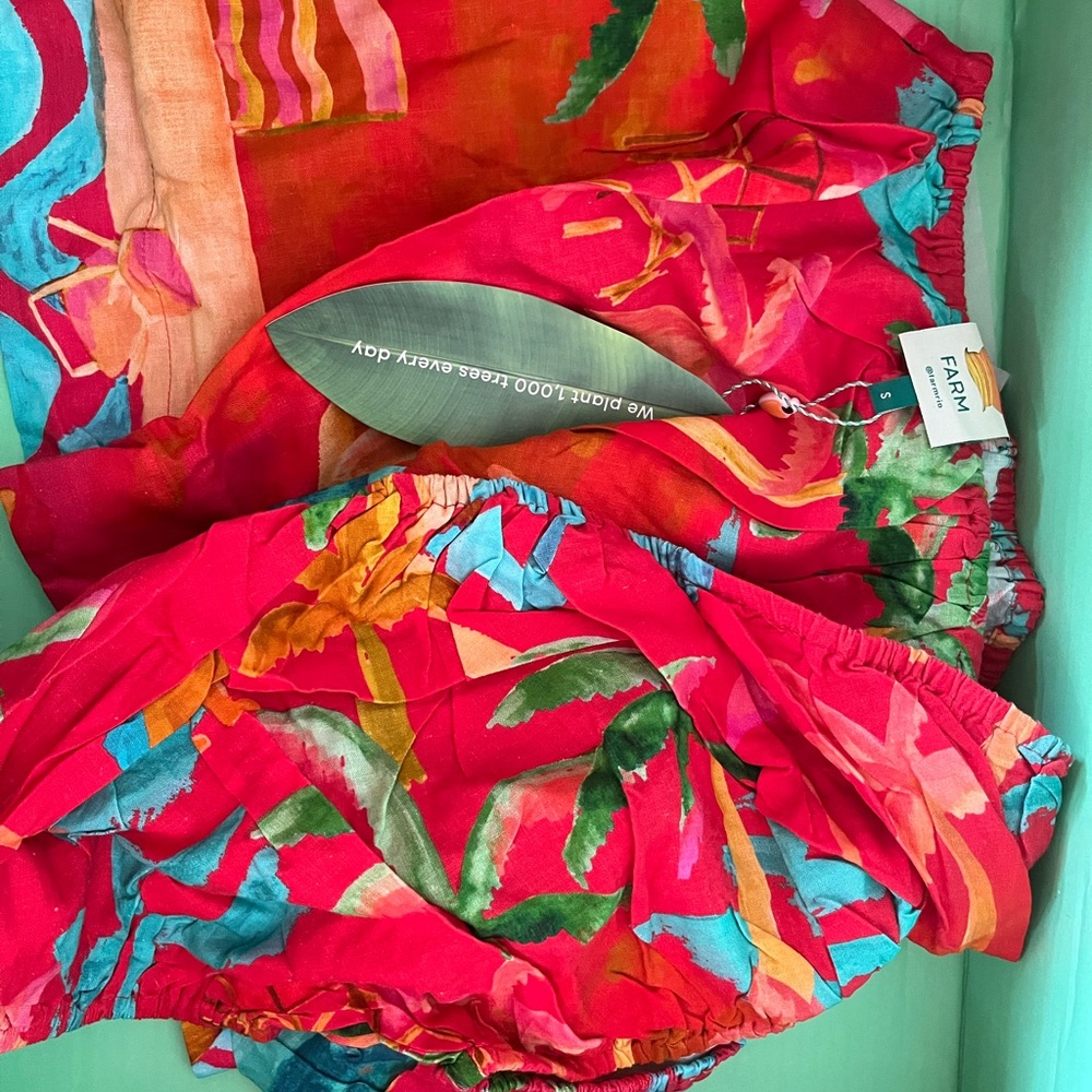 FARM RIO Ipanema One-Shoulder Cut-Out Mini Dress NWT Size S Small - Picture 2 of 5